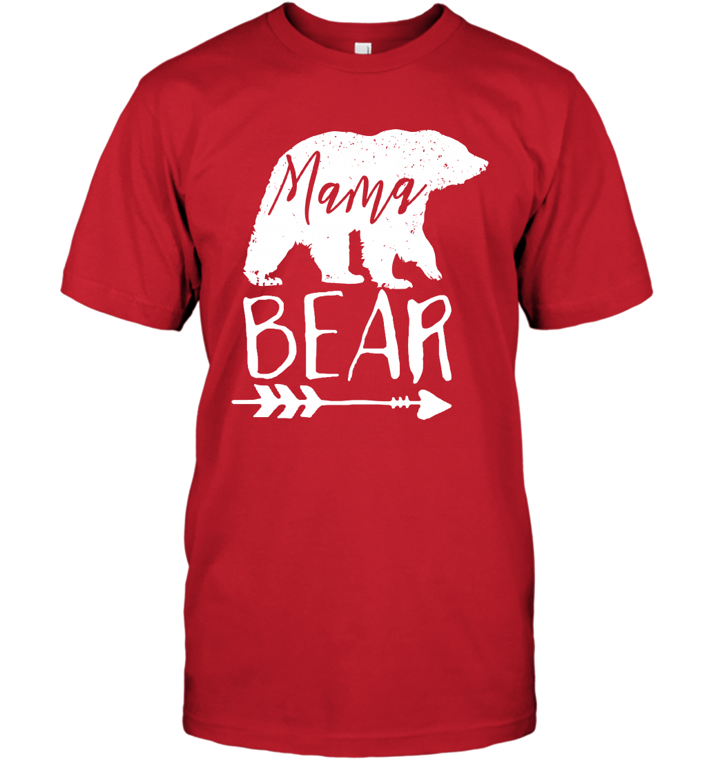 Mama Bear Shirt T-Shirt T-Shirt Red