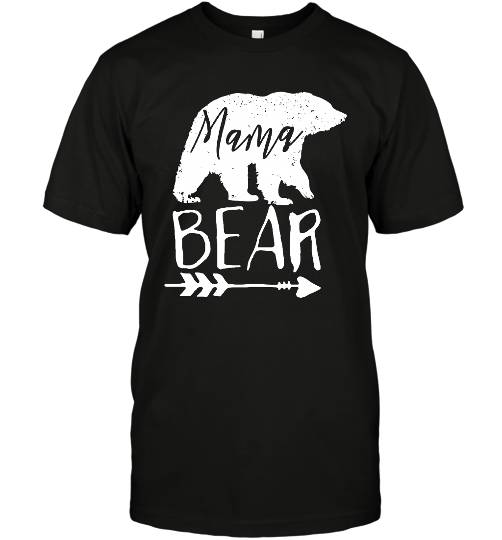 Mama Bear Shirt T-Shirt T-Shirt Black