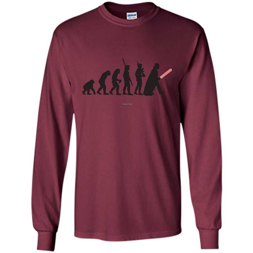 Movies Lover T-shirt Human Evolution Maroon