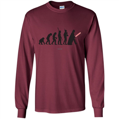 Movies Lover T-shirt Human Evolution Maroon