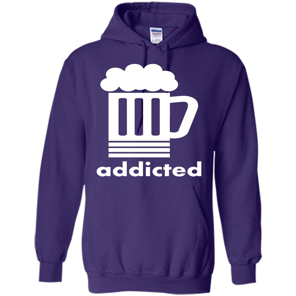 Beer T-shirt Addicted To Beer Purple