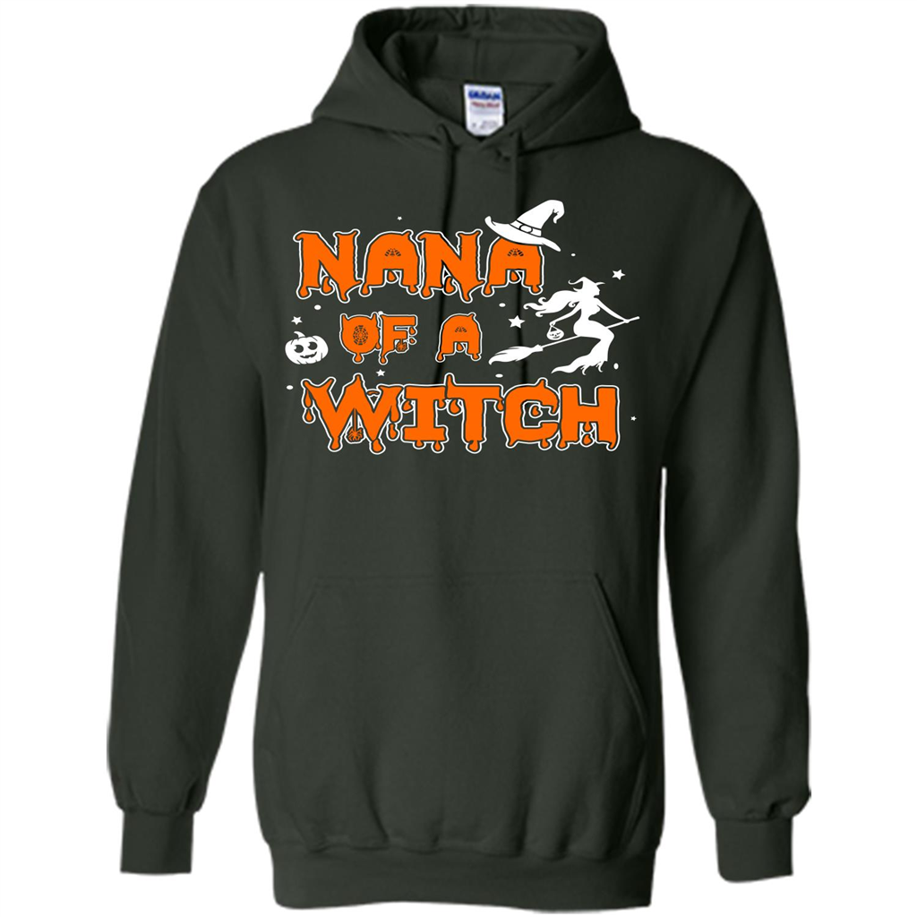 Halloween T-shirt Nana Of A Witch Forest Green