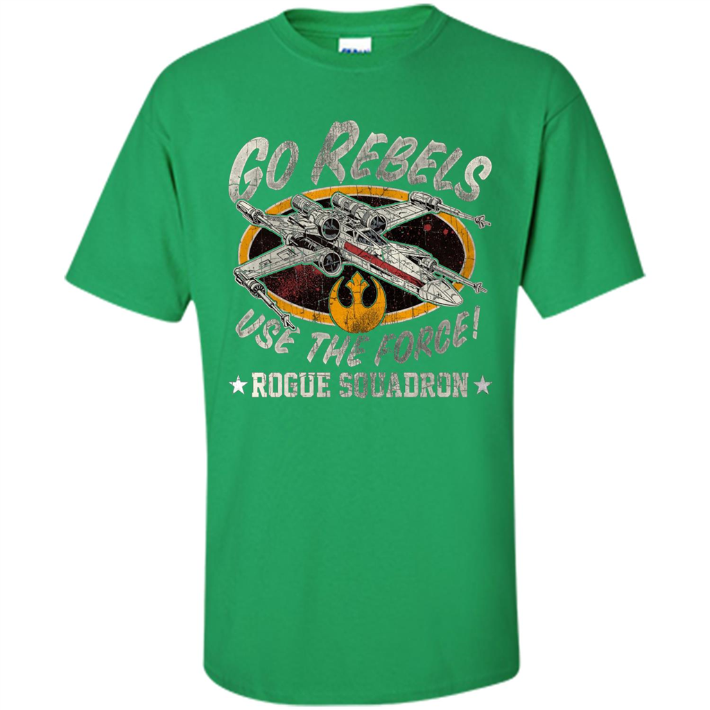 Rogue Squadron Graphic T-shirt Go Rebels Use The Force Irish Green