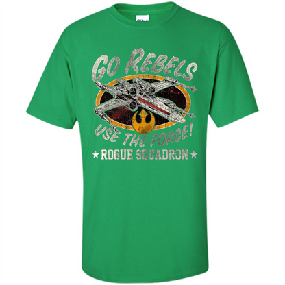 Rogue Squadron Graphic T-shirt Go Rebels Use The Force Irish Green