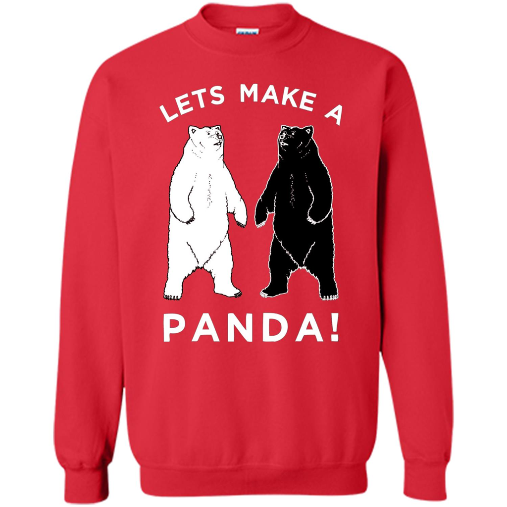 Funny Panda T-shirt Lets Make A Panda T-Shirt Red