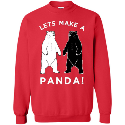 Funny Panda T-shirt Lets Make A Panda T-Shirt Red