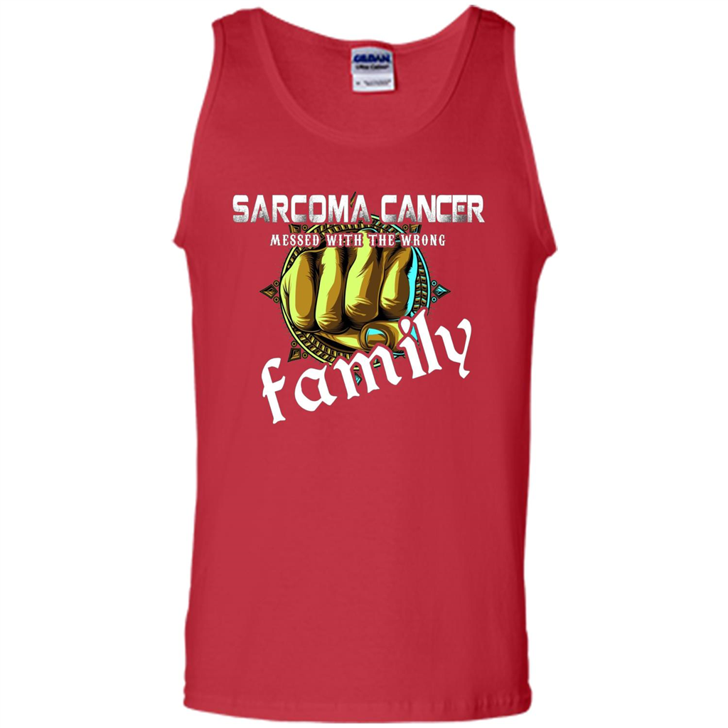 Sarcoma Cancer Messed With The Wrong Family T-shirt Red