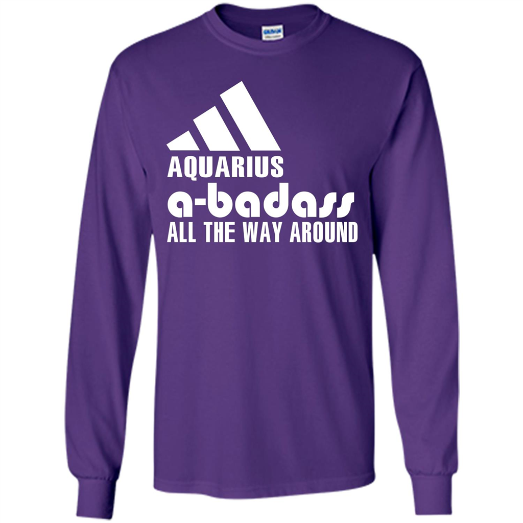 Aquarius A-Badass All The Way Around T-shirt Purple