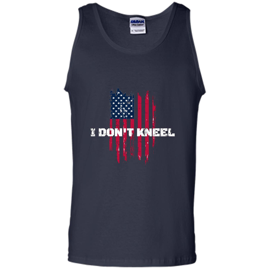 Military T-shirt I Don't Kneel T-shirt Navy
