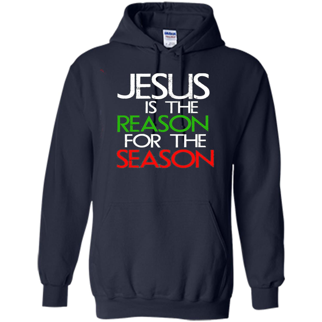 Jesus Is The Reason For The Season Christmas Christian T-Shirt Navy