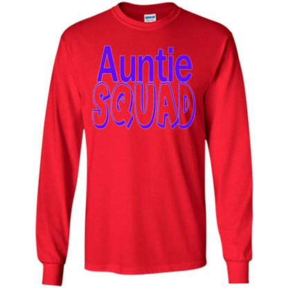 Auntie Squad T-Shirt Aunt Team Squad Red