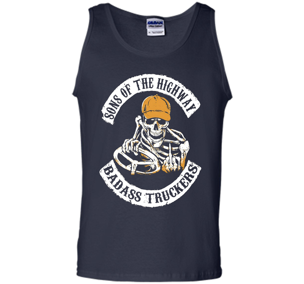 Truck Driver T-shirt Sons Of The Highway T-shirt Navy