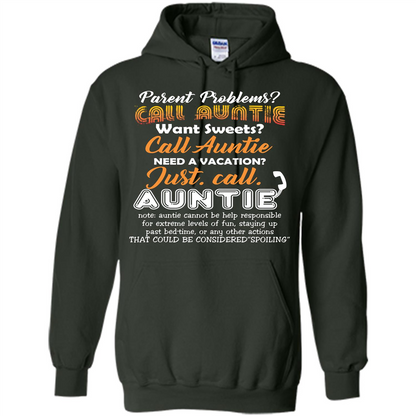 Aunt T-shirt Parent Problems Call Auntie T-shirt Forest Green