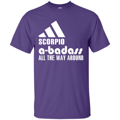 Scorpio A-Badass All The Way Around T-shirt Purple