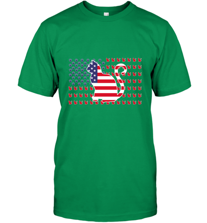 American Flag Cats Lovers Shirt T-Shirt Irish Green