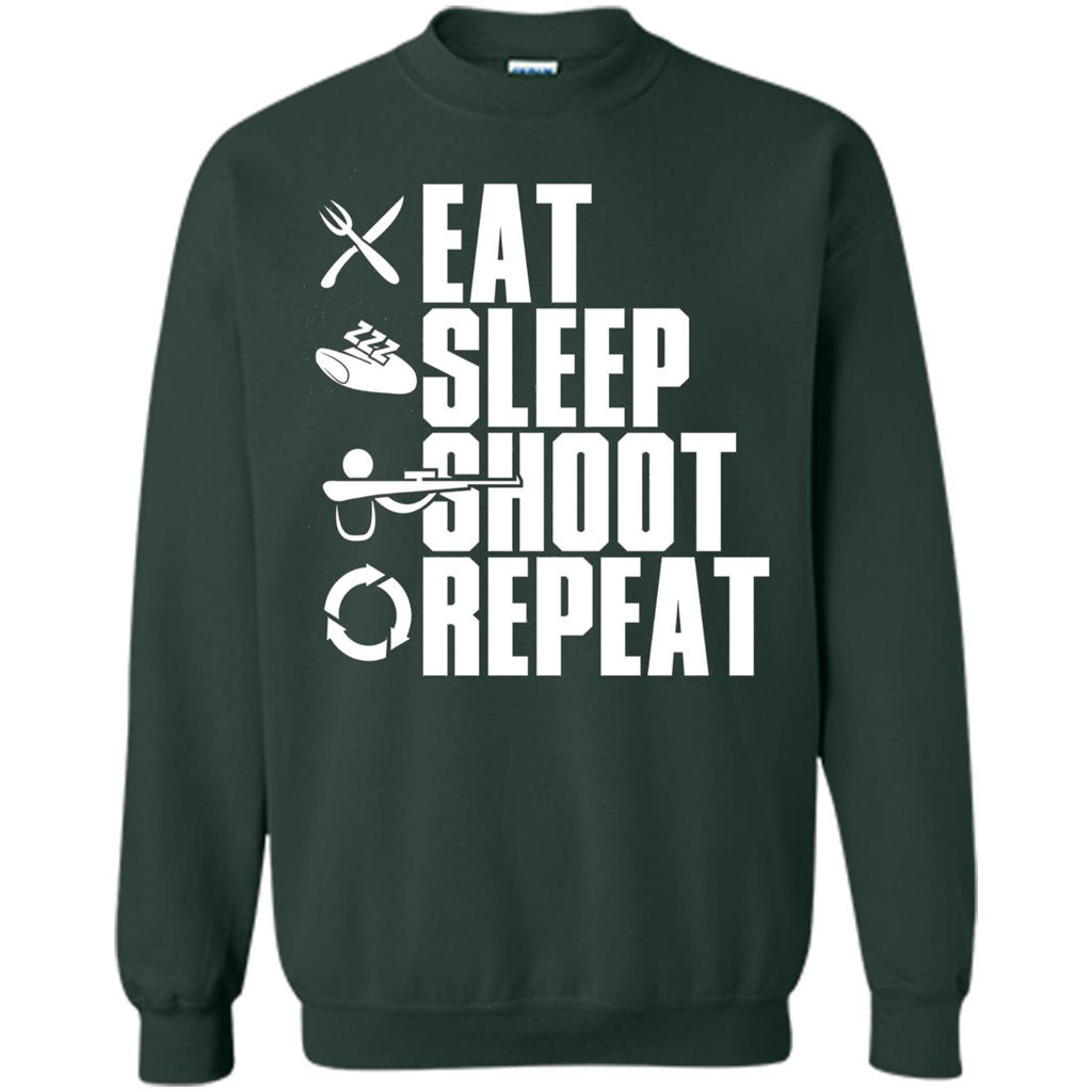 Eat Sleep Shoot Repeat T-shirt Forest Green