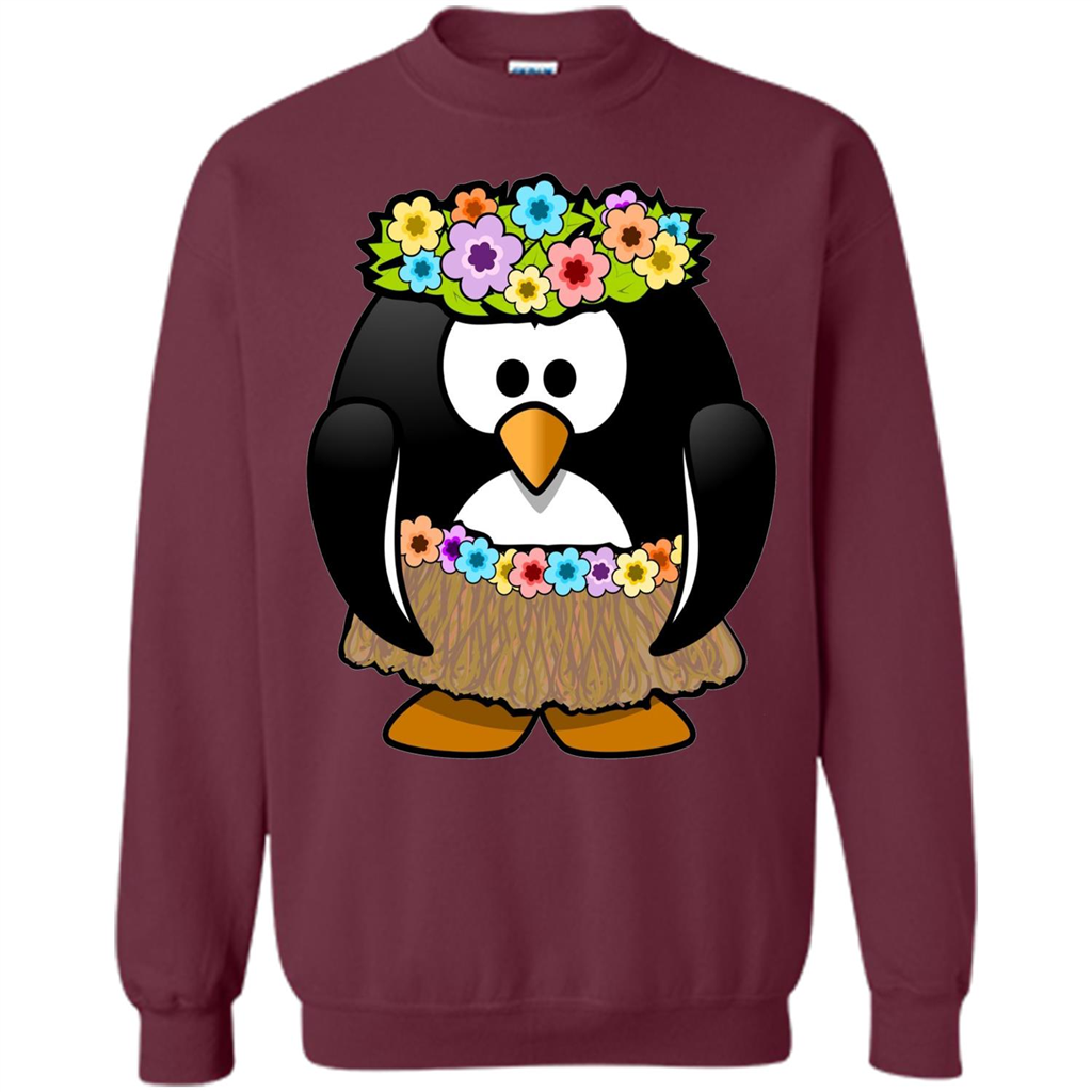 Hawaiian Hula Cartoon Penguin T-shirt