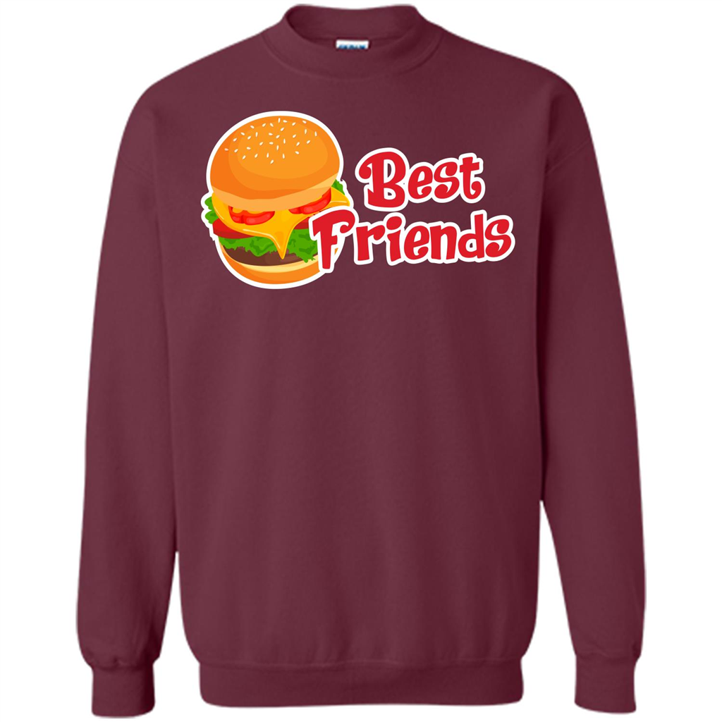 Hamburger T-shirt Best Friends T-shirt Maroon