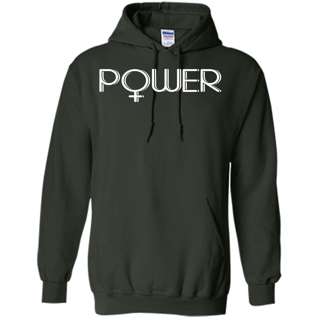 Woman Power Female Symbol Feminist T-Shirt Forest Green