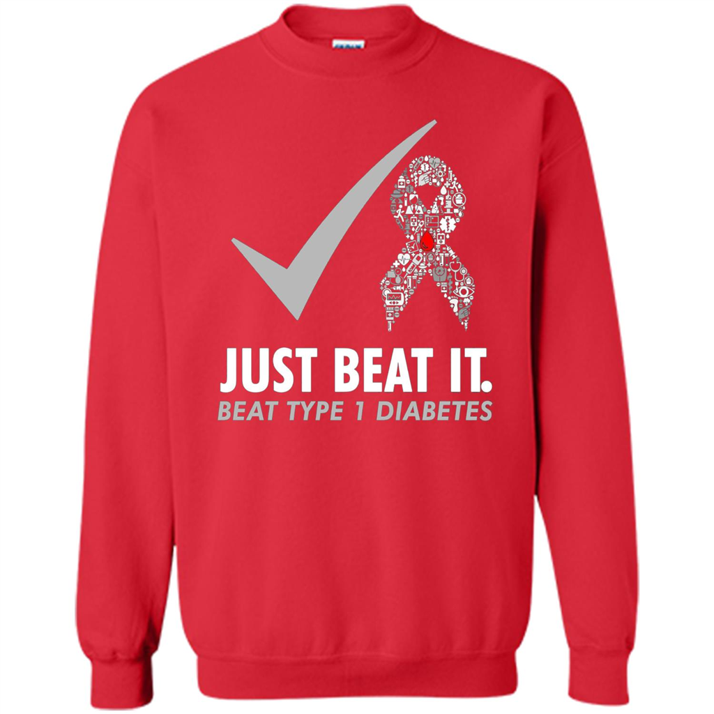 Just Beat It T-shirt Beat Type 1 Diabetes Red