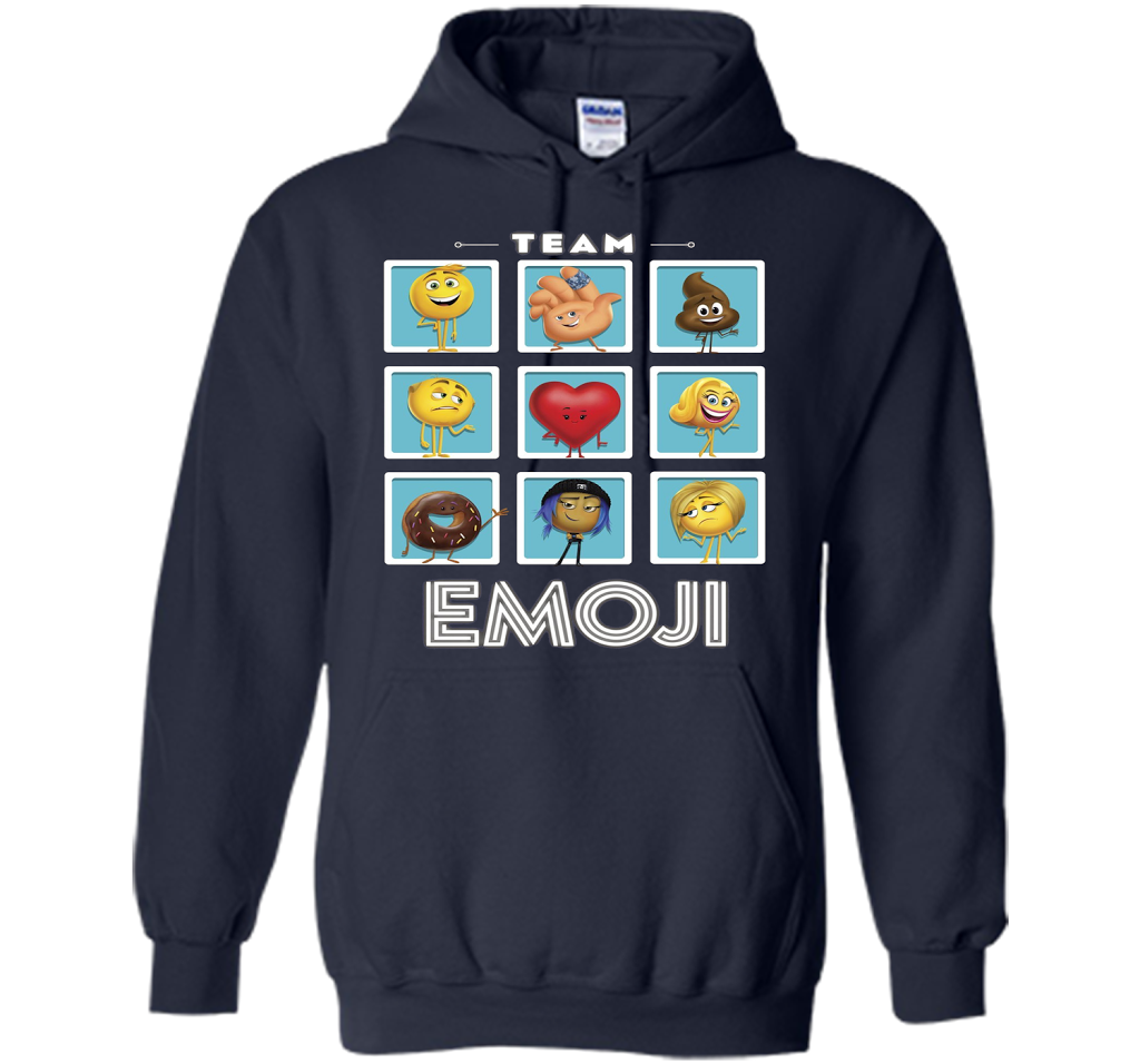 The Emoji Movie Team Emoji Panels Graphic T-Shirt shirt Navy