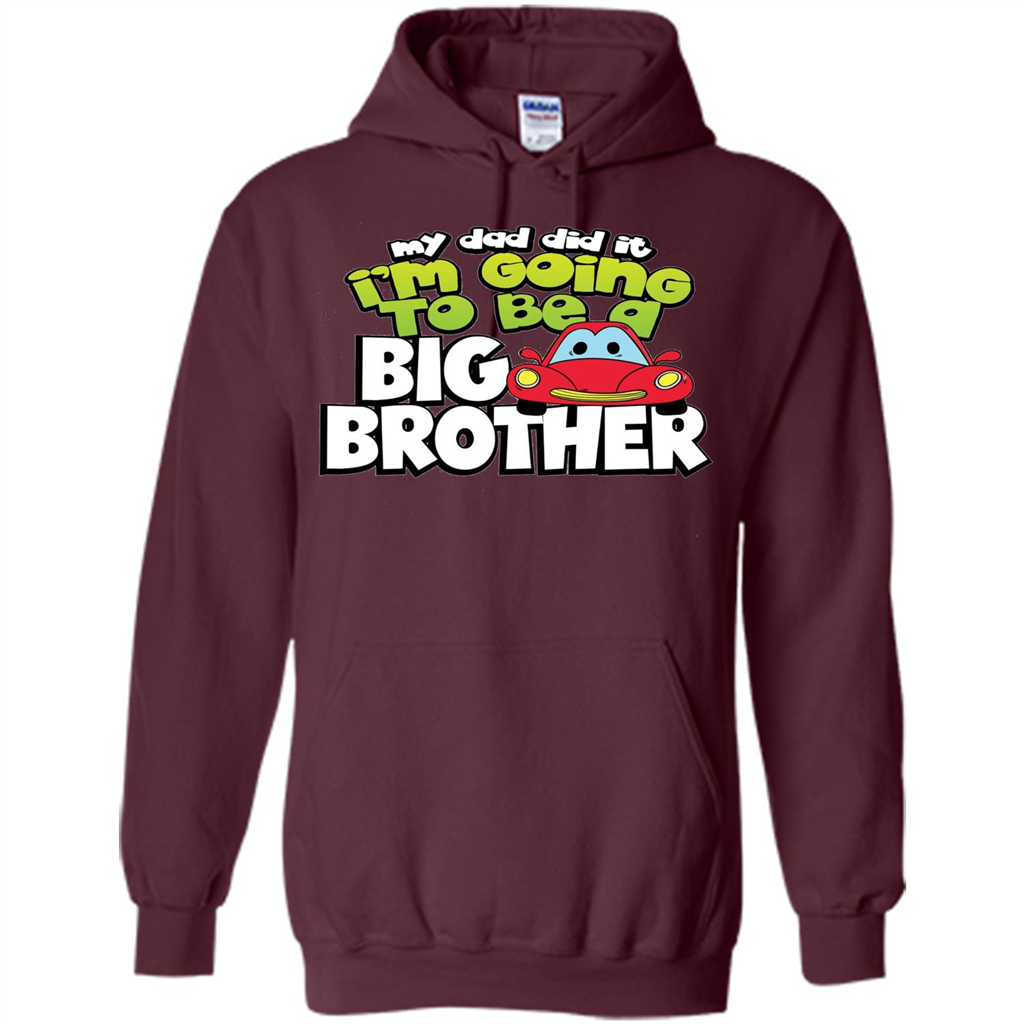 Car Brother T-shirt I'm Going To Be a Big Brother Maroon