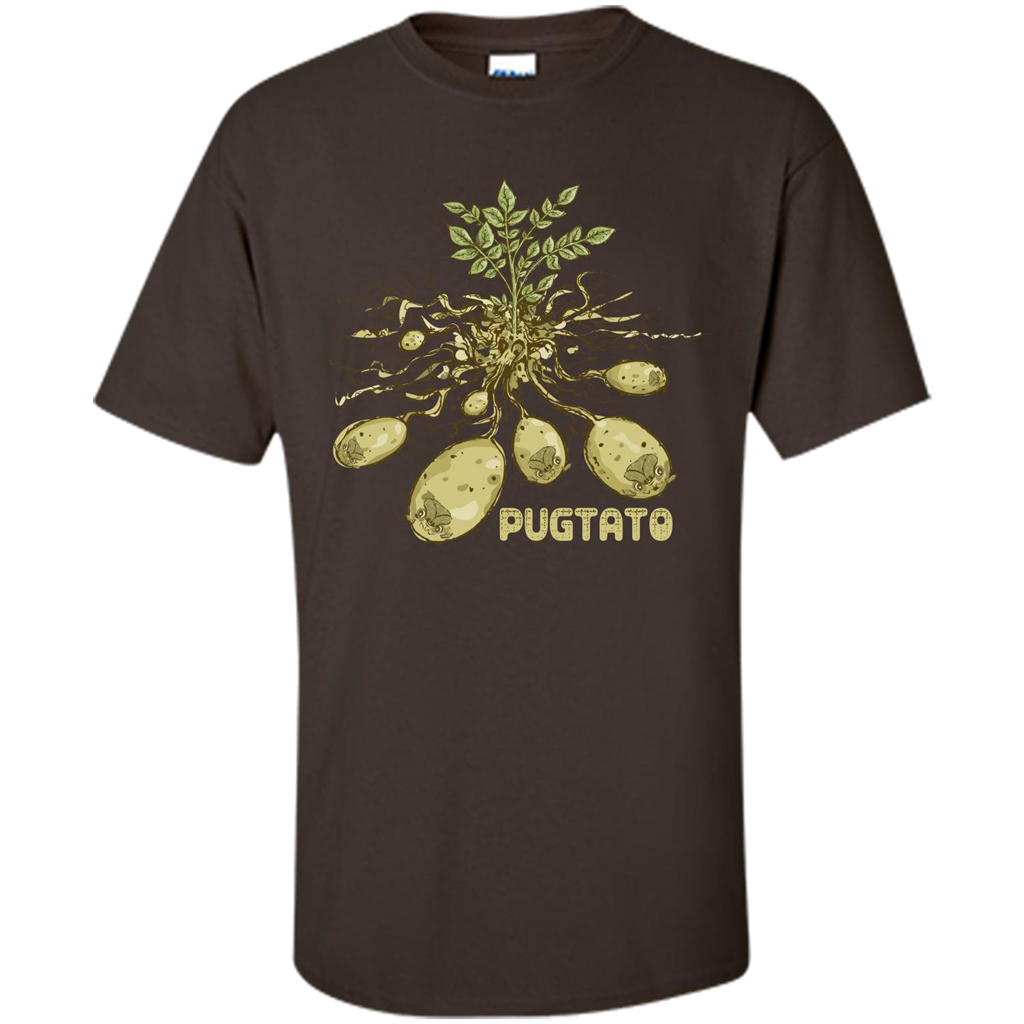 Pug Lover T-shirt Pug Potato Pugtato Dark Chocolate