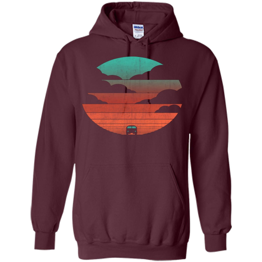 Driving Into The Sunset T-shirt Maroon