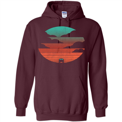 Driving Into The Sunset T-shirt Maroon