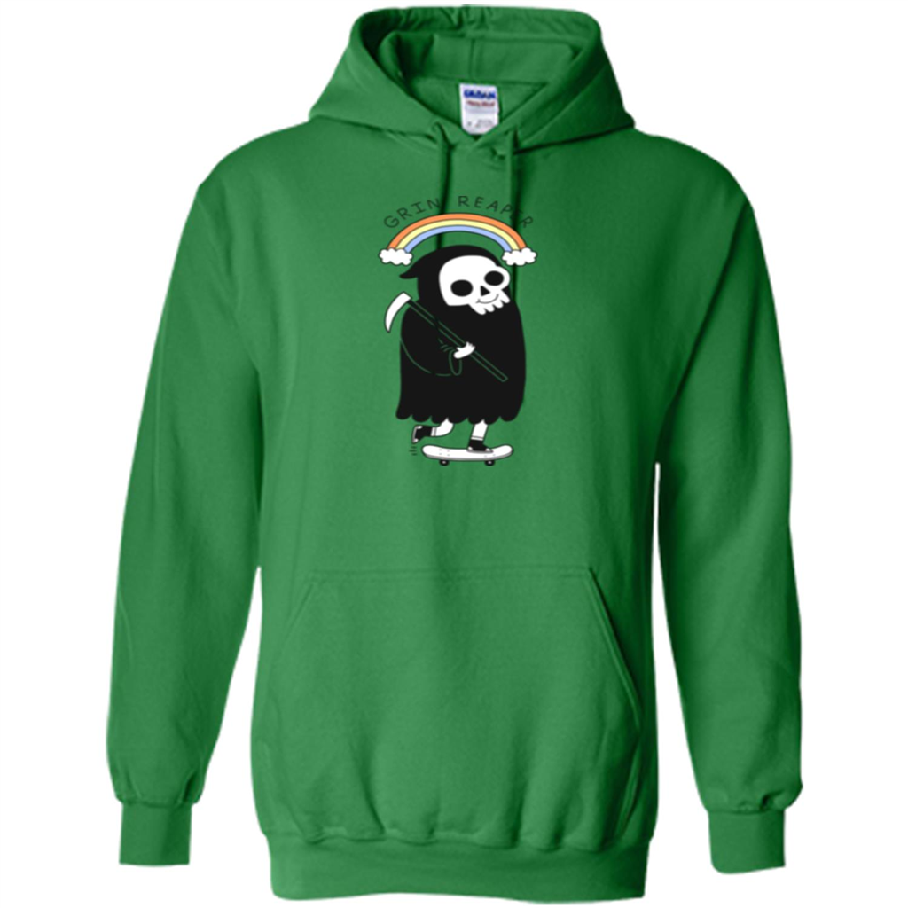 Grin Reaper Rainbow T-shirt Irish Green