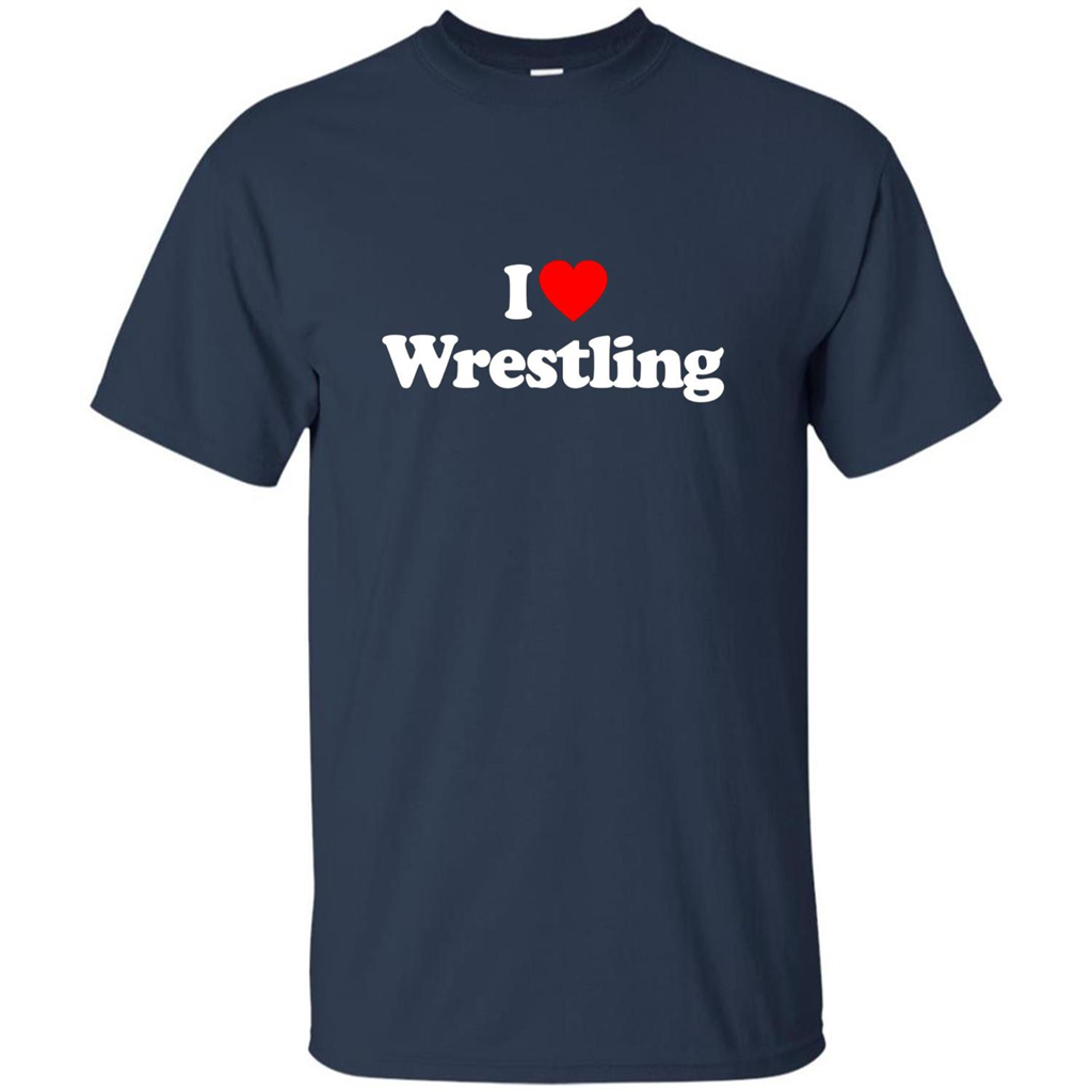 I Love Wrestling T-shirt Navy
