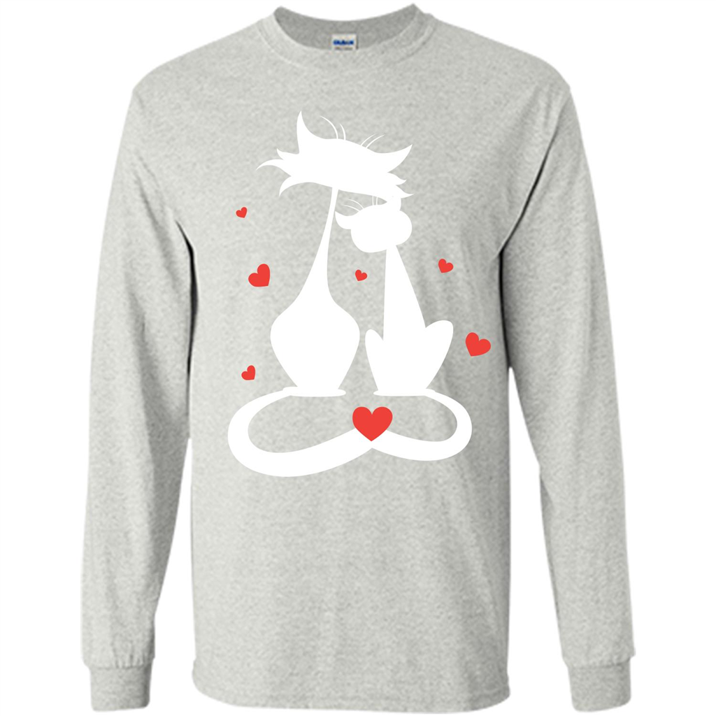 Cat Lover T-shirt Cat Couples Ash