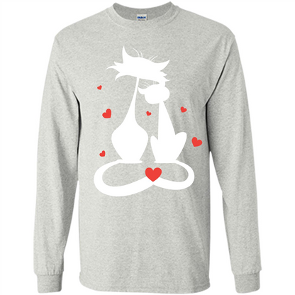 Cat Lover T-shirt Cat Couples Ash
