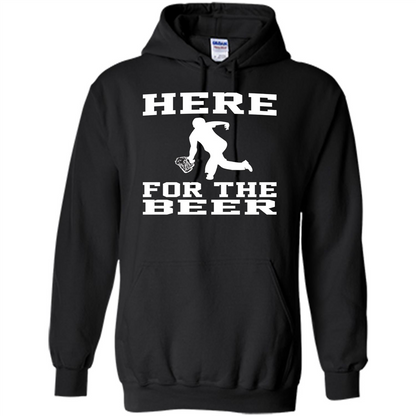 Funny Bowling Drinking Shirt Here For The Beer T-shirt Black