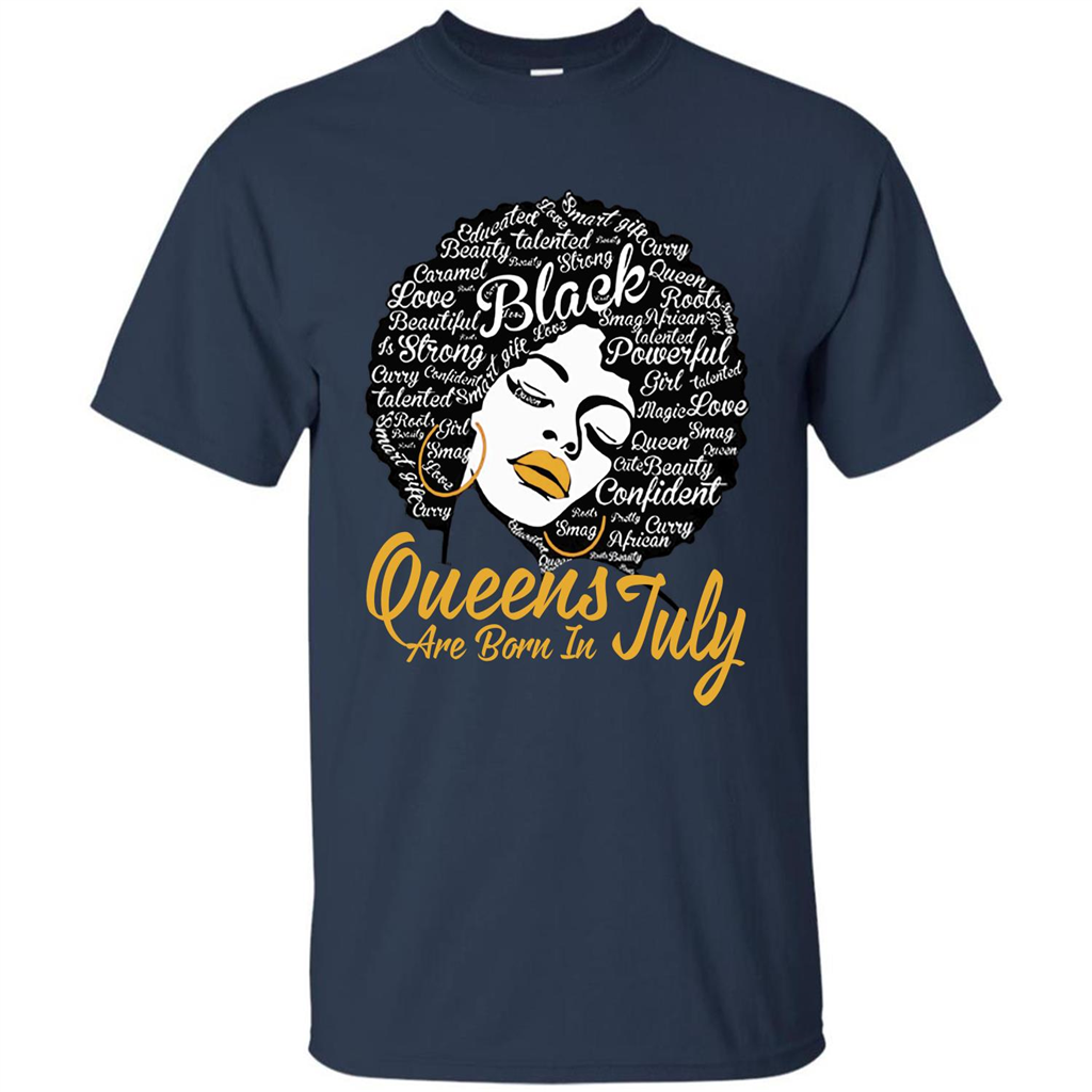 Queen Are Born In July T-shirt Navy