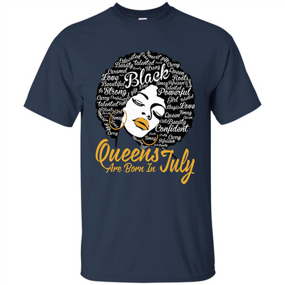 Queen Are Born In July T-shirt Navy