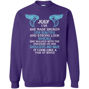 July Girl She Made Broken Look Beautiful T-shirt