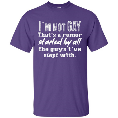 LGBTQ T-shirt I‰۪m Not Gay That‰۪s A Rumor Purple