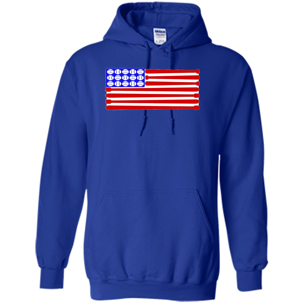 Baseball American Flag T-Shirt Royal