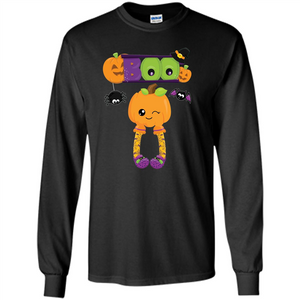 Cute Halloween Boo T-Shirt with Pumpkins-Party T-shirt