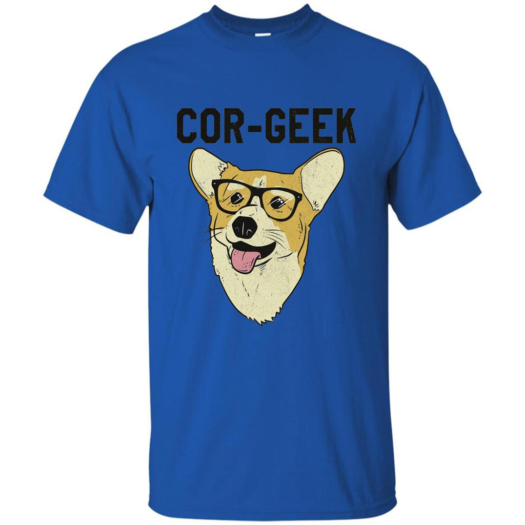 Cor-Geek Funny Corgi Nerd T-shirt Royal