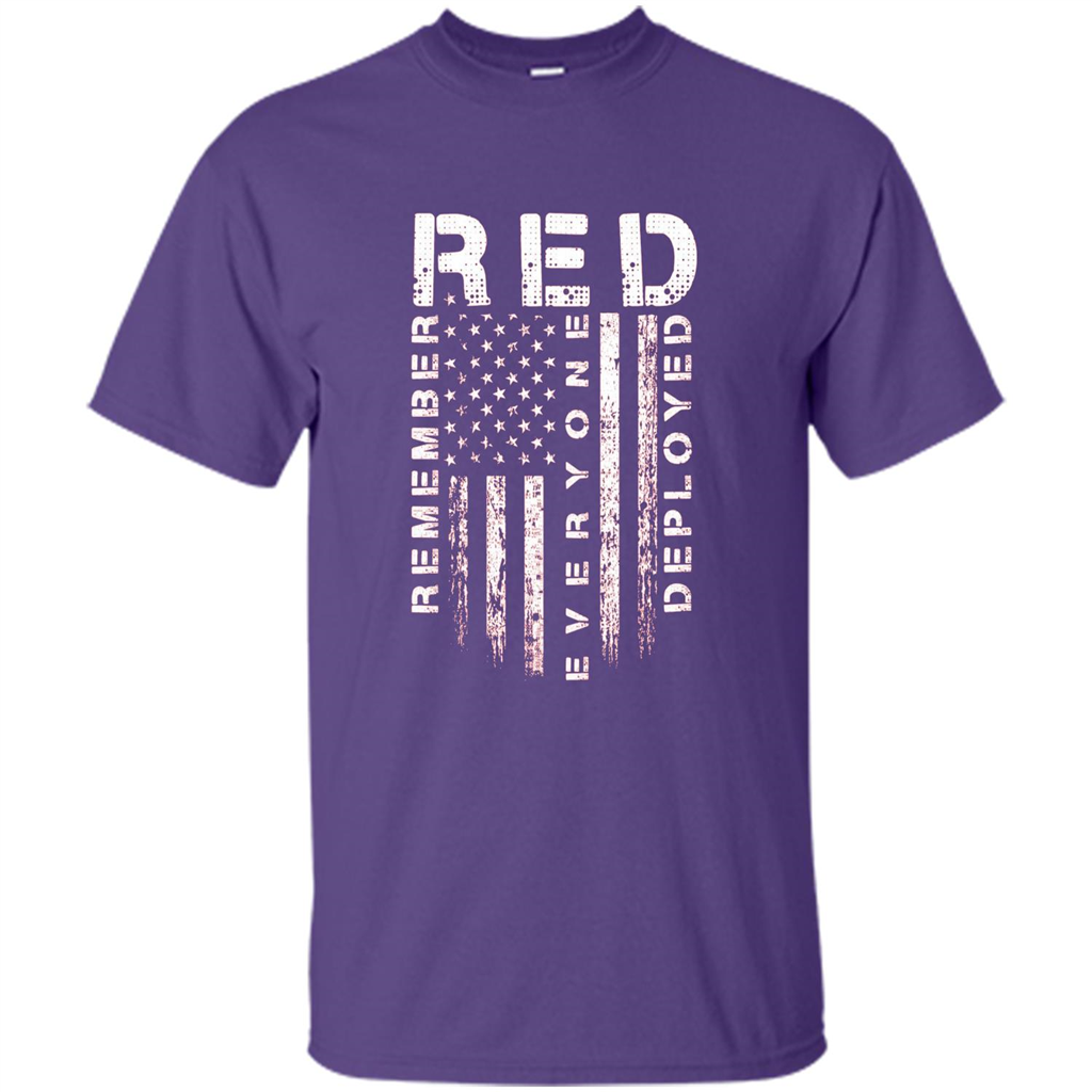 Red Friday - Remember Everyone Veteran Deployed T-shirt Purple