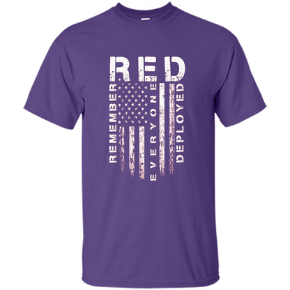 Red Friday - Remember Everyone Veteran Deployed T-shirt Purple