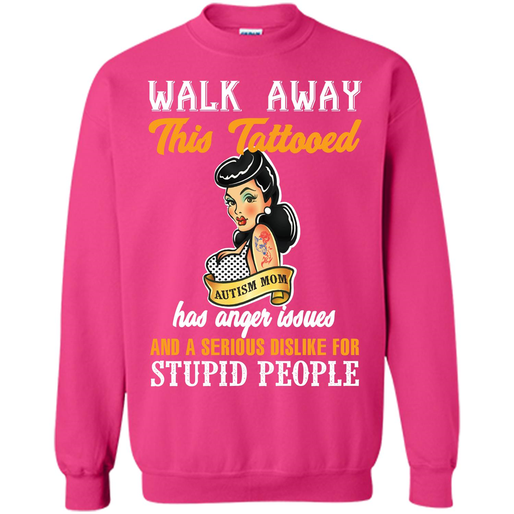 Autism Awareness T-shirt Walk Away This Tattooed Heliconia