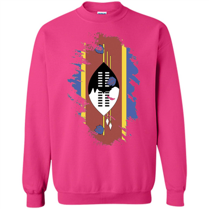 Flag of Swaziland T-shirt National Swaziland T-shirt Heliconia