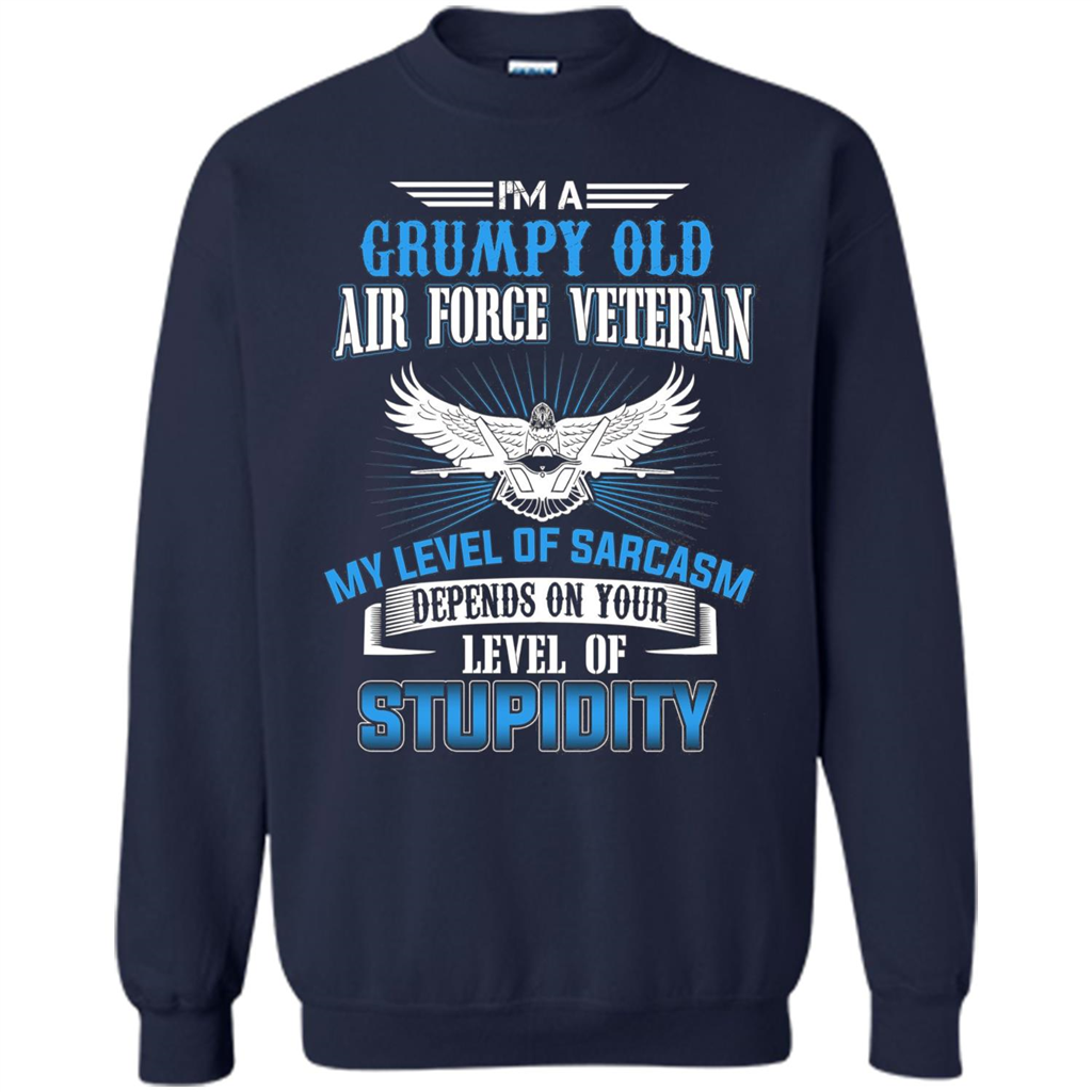 I'm A Grumpy Old Air Force Veteran T-shirt Navy