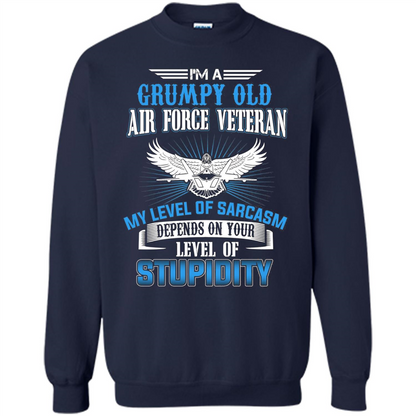I'm A Grumpy Old Air Force Veteran T-shirt Navy