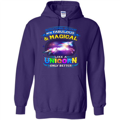 Instructional Assistants Are Fabulous And Magic Like A Unicorn Only Better T-shirt Purple