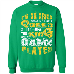 Aries T-shirt Im An Aries Treat Me Like A Queen T-shirt