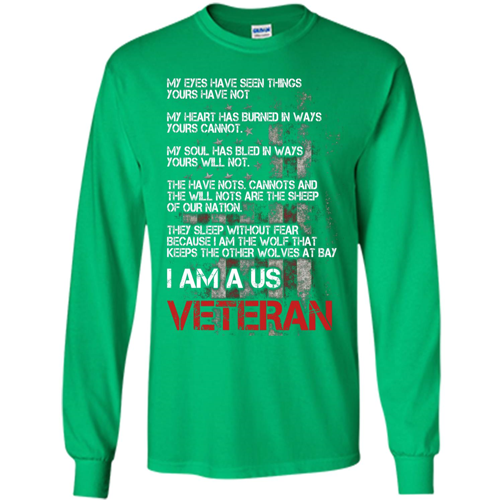 Military T-shirt I Am A Us Veteran T-shirt Irish Green
